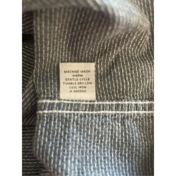 BKE Men's Button-Up Textured Collared Short Sleeve Button-Up Gray Shirt XL - Picture 8 of 12